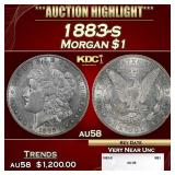 1883-s Morgan Dollar $1 au58 SEGS
