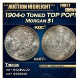 1904-o Morgan Dollar Toned TOP POP! $1 ms67+ SEGS