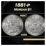 1881-p Morgan Dollar $1 Grades ms62
