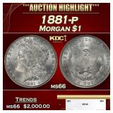 1881-p Morgan Dollar $1 ms66 SEGS