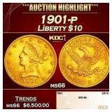 1914-p Gold Indian Eagle $10 ms65+ SEGS
