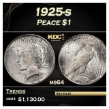 1925-s Peace Dollar $1 Grades ms64