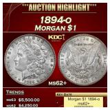 1894-o Morgan Dollar $1 ms62+ USCG