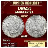 1894-o Morgan Dollar $1 ms62 USCG