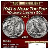 1941-s Walking Liberty Half Dollar Near Top Pop 50