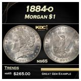1884-o Morgan Dollar $1 Grades ms65