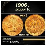 1906 Indian Cent . 1c Grades ms64 rd