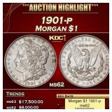 1901-p Morgan Dollar $1 ms62 USCG
