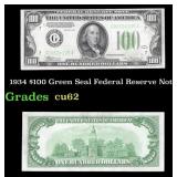 1934B $100 Green Seal Federal Reserve Note Grades