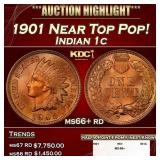 1907 Indian Cent Near Top Pop 1c ms66+ rb SEGS