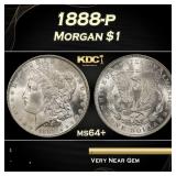 1888-p Morgan Dollar $1 Grades ms64+