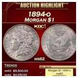 1894-o Morgan Dollar $1 ms62 USCG