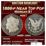1885-o Morgan Dollar Near Top Pop $1 ms67+ SEGS