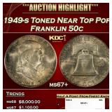 1898-p Barber Quarter Toned 25c ms66+ SEGS