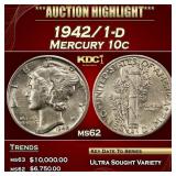 1942/1-d Mercury Dime 10c ms62 USCG