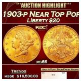 1880-p Gold Liberty Eagle TOP POP! $10 ms65+ SEGS