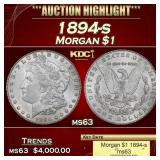 1894-s Morgan Dollar $1 ms63 USCG