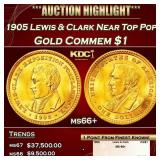1905 Lewis & Clark Gold Commem Dollar Near Top Pop