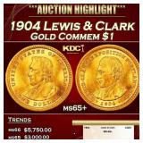 1904 Lewis & Clark Gold Commem Dollar 1 ms65+ SEGS