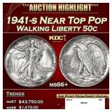 1941-s Walking Liberty Half Dollar Near Top Pop 50