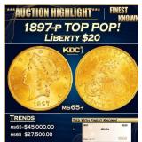 1903-s Gold Liberty Double Eagle Near Top Pop $20
