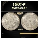 1881-p Morgan Dollar $1 Grades ms62