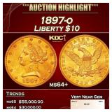 1854 Type 2 Gold Dollar $1 ms64 SEGS