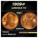 1909-p Lincoln Cent 1c Grades ms66 rd