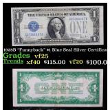 1928B $1 Blue Seal Silver Certificate "Funnyback"