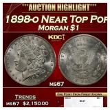 1898-o Morgan Dollar Near Top Pop $1 ms67 SEGS