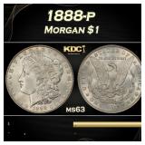 1888-p Morgan Dollar $1 Grades ms63