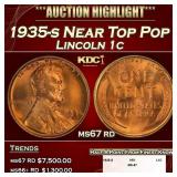 1935-s Lincoln Cent Near Top Pop 1c ms67 rd SEGS