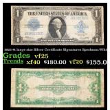 1923 $1 large size Silver Certificate Grades vf+ S