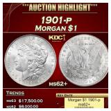 1901-p Morgan Dollar $1 ms62+ USCG