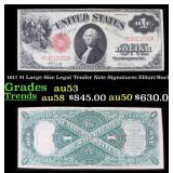 1917 $1 Large Size Legal Tender Note Grades Select