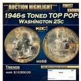 1859 Proof Seated Liberty Quarter Colorfully Toned