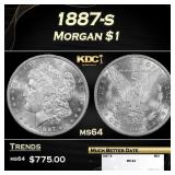 1887-s Morgan Dollar $1 ms64 SEGS