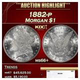 1882-p Morgan Dollar $1 ms66+ SEGS