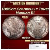 1885-cc Morgan Dollar Colorfully Toned $1 ms64+ SE
