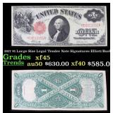1917 $1 Large Size Legal Tender Note Grades xf+ Si