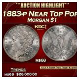 1880-cc Morgan Dollar Near Top Pop $1 ms67+ SEGS