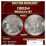 1903-p Morgan Dollar $1 ms66+ SEGS