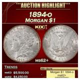 1894-o Morgan Dollar $1 ms62+ USCG