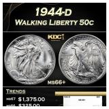 1944-d Walking Liberty Half Dollar 50c ms66+ SEGS