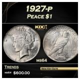 1927-p Peace Dollar $1 Grades ms64