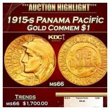 1915-s Panama Pacific Gold Commem Dollar 1 ms66 SE