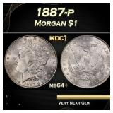1887-p Morgan Dollar $1 Grades ms64+