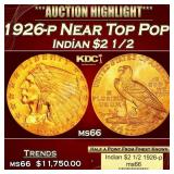 1926-p Gold Indian Quarter Eagle Near Top Pop! $2