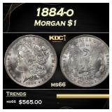 1884-o Morgan Dollar $1 Grades ms66