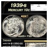 1939-s Mercury Dime 10c ms65+ FSB SEGS